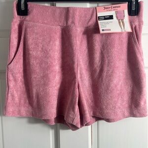 Juicy Couture Soft Pink Terry Athletic Shorts
